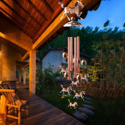 Campanelli Eolici in Metallo Fatti a Mano Cavallo al Galoppo Campanello Eolico Campanello Eolico Retrò con Campanelle per Decorazioni Casa Interno Giardino Patio Cortile