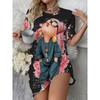 Cute Cartoon Printed Crew Neck Short Sleeve Night Dress for Women | All-season Comfortable