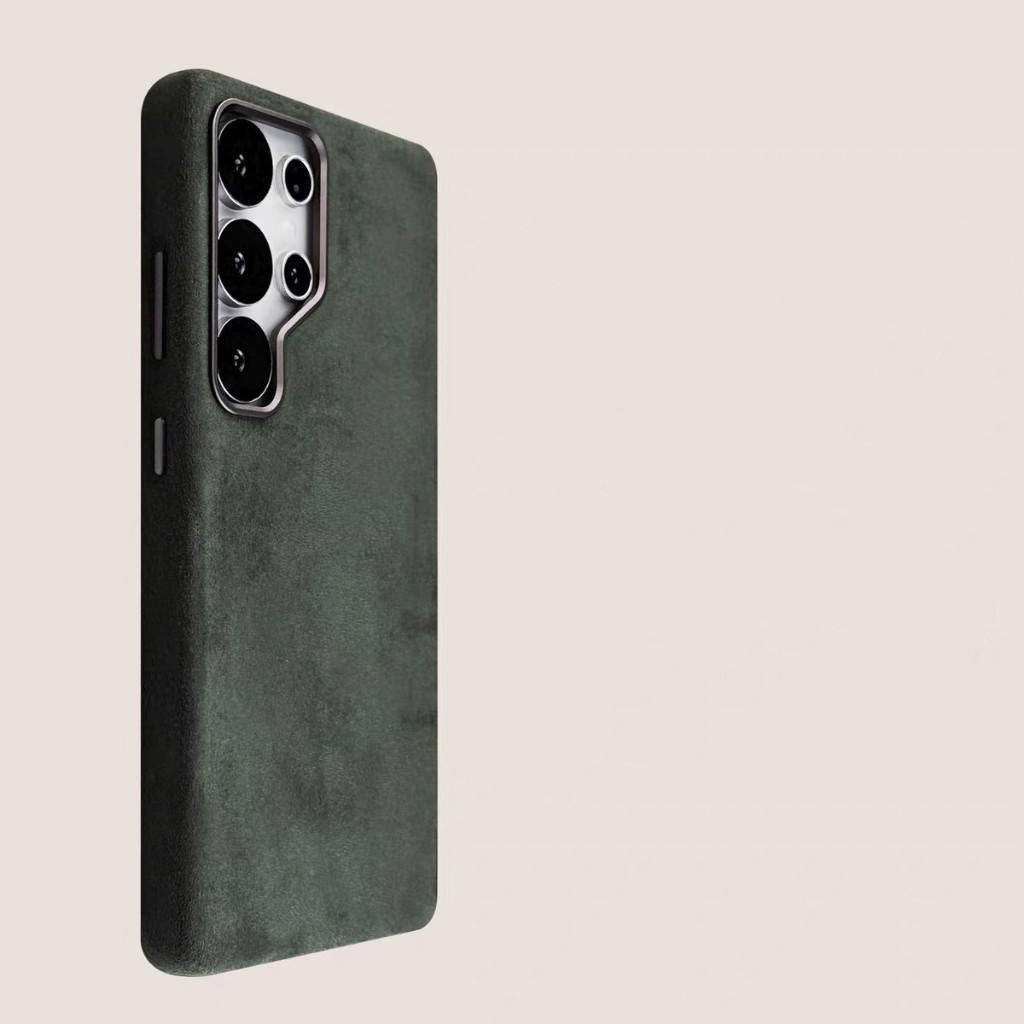 Luxury Leather Magnetic Attraction Case For Samsung Galaxy S26 Ultra S24 Plus S25U Premium Plain Suede Metal Lens Ring Cover