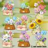 Flower Pot Micro Construction Block DO IT YOURSELF Rose Sunflower MOC Bouquet Mini Diamond Model Brick Toy Ideal for Kids Desk Decoration