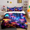 Glowing Fantasy Mushroom Design Bedding Duvet Cover Set Duvet Cover Pillowcases (1 * Duvet Cover 2 * Pillowcases, without duvet insert)