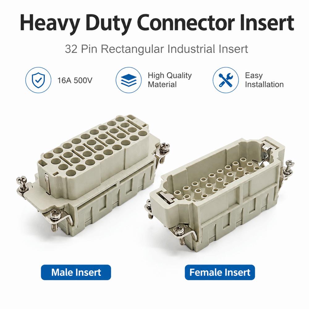 Waterproof Heavy Duty Connector Industrial Connector Insert Control Cabinet Accessories