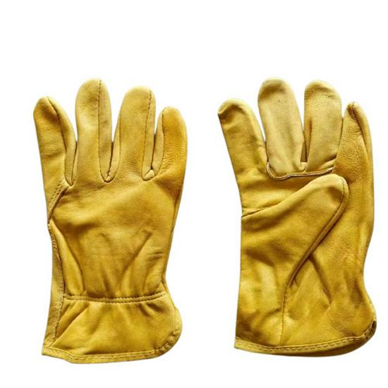 Sheepskin Leather Velcro Welding Gloves: Soft, Flexible, Heat-Resistant for Labor Protection