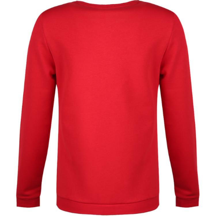 Adidas Neo Letter Logo Printed Crew Neck Pullover Long Sleeve American Sweatshirt Women sweatshirt Red DZ7678
