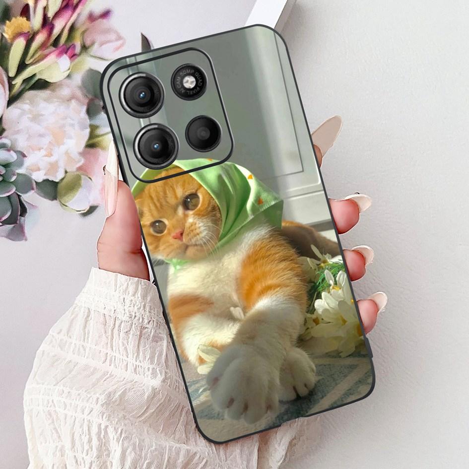 Silicone Case For Motorola Moto G15 G75 2024 Cover Cute Panda Lion Shockproof TPU Phone Cases For MotoG15 MotoG75 G 75 G 15 Etui