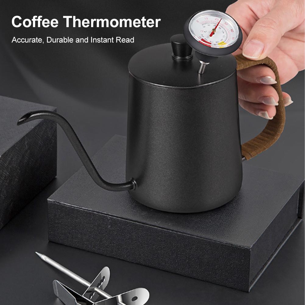 Milk Frothing Thermometer Stainless Steel Temperature Monitor 0℃~100℃/32℉~212℉ for Coffee Milk Froth Chocolate Cappuccino Food