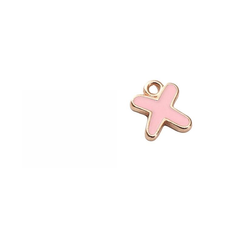 Fashionable Pink Flower Letter Phone Dust Plug, Exquisite A-Z Letter Alloy Pendant, Suitable As a Birthday Gift for Women