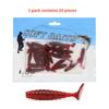 Outdoor Fishing Fluctuation T-tail Soft Bait (4cm/1.4g) 20 Pieces of Lures