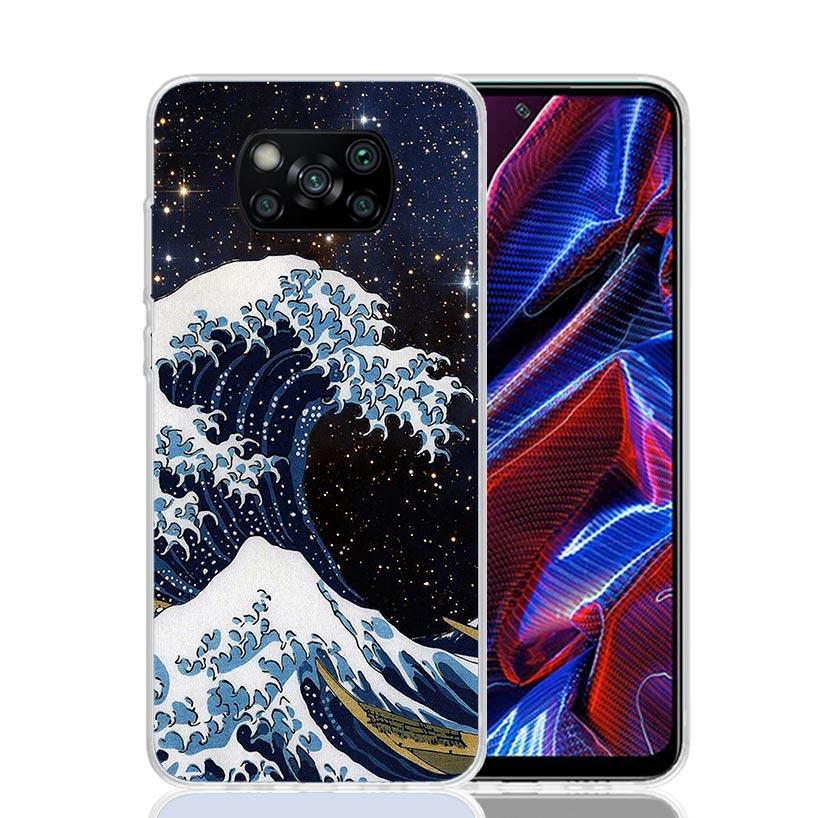 Japanese Pub Wave Anime Arrived Case Phone Cover for Xiaomi Redmi Note 10 9 9S 8 8T 7 5 Pro Mi 12T 11T 10T 9T 12 11 Lite A3 A2 T