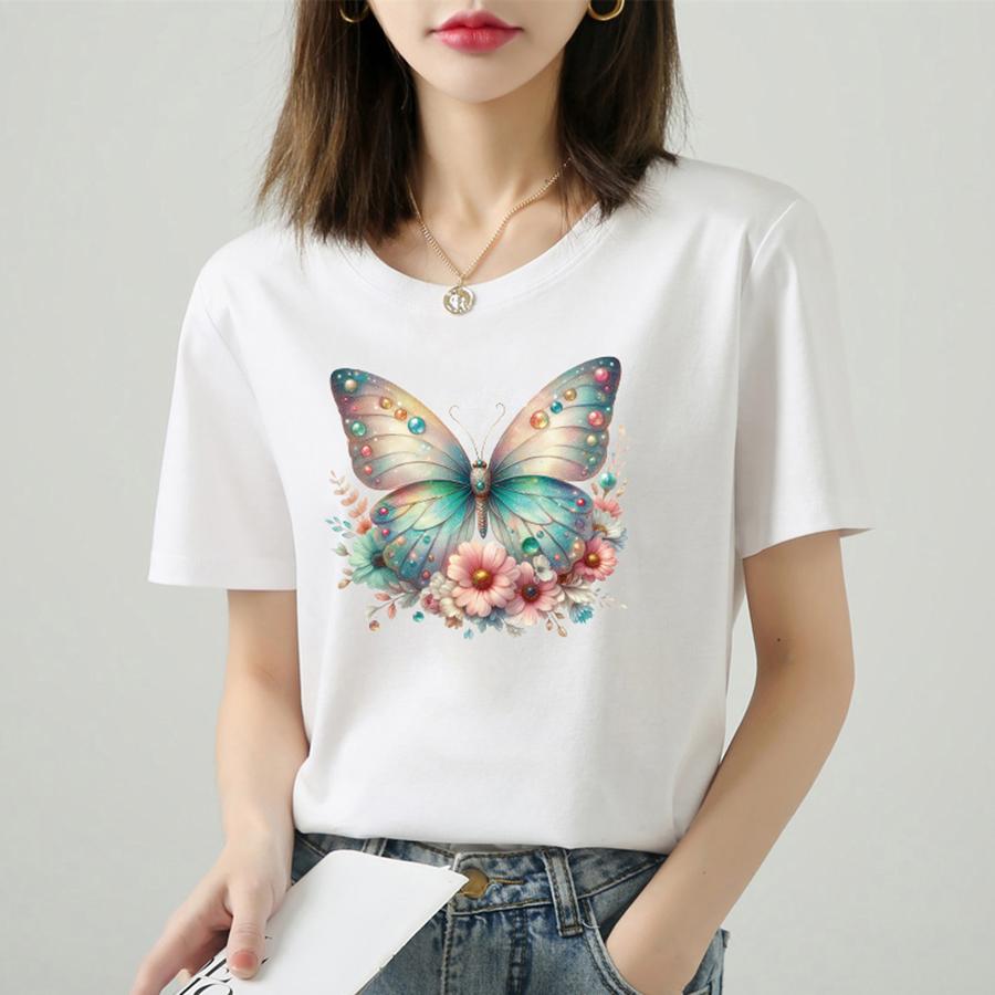 Girl T-Shirt Thermal Sticker Patch Heat Transfer Diy Washable New Garment Accessory Patches For Clothing Hot Tear