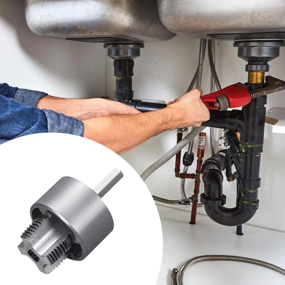 Gifts 4/6 Points Pvc Pipe Threaders Multifunction Durable Internal and External Thread Opener Pipe Tool Waterpipe Tapping Tool