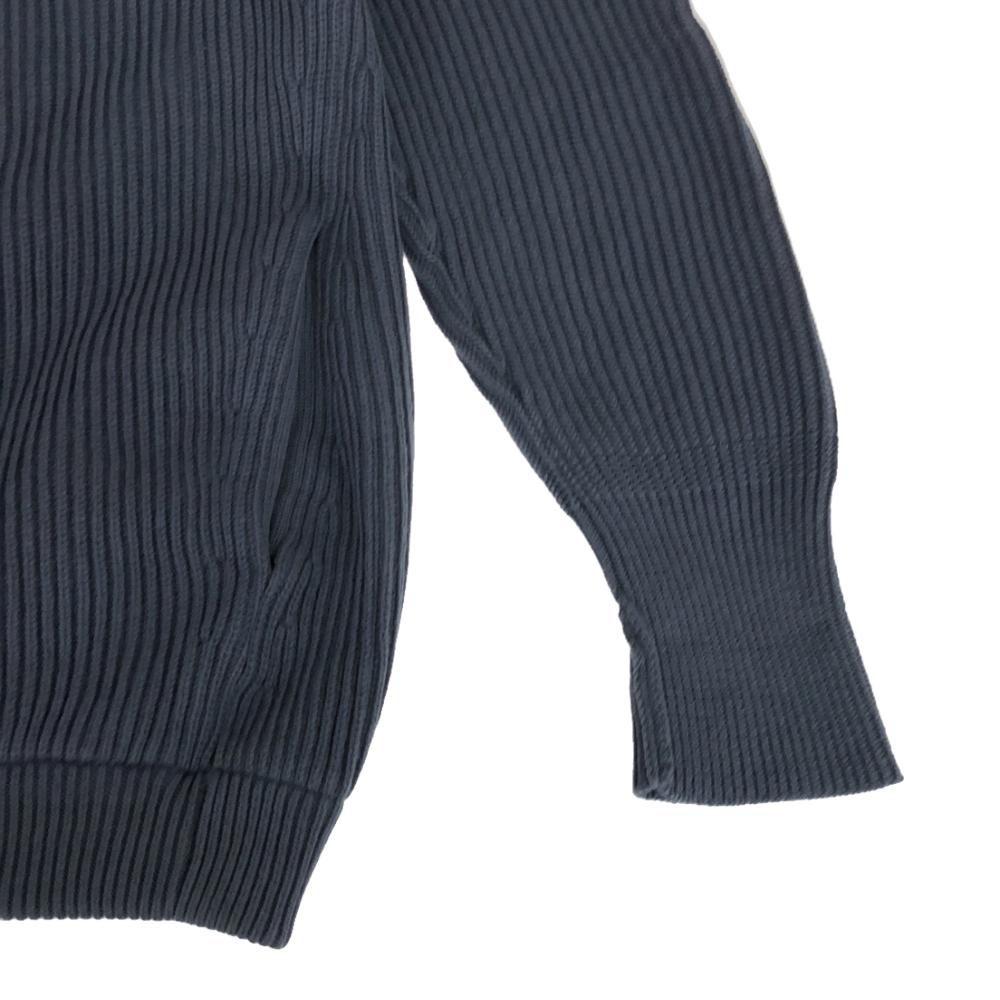 Crepuscule Made In Japan Long Sleeve Cotton Knit Jacket 1 Blue Sweater Men's Used