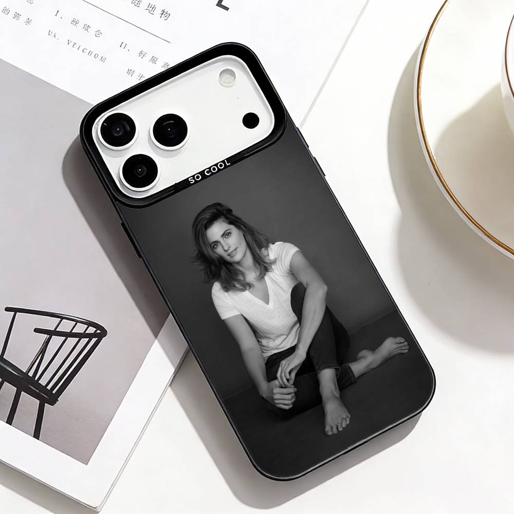 Detective Chic Look S-Stana Katic Phone Case For iPhone17,16,15,14,13,12,Pro Max Black Colorful Phone case