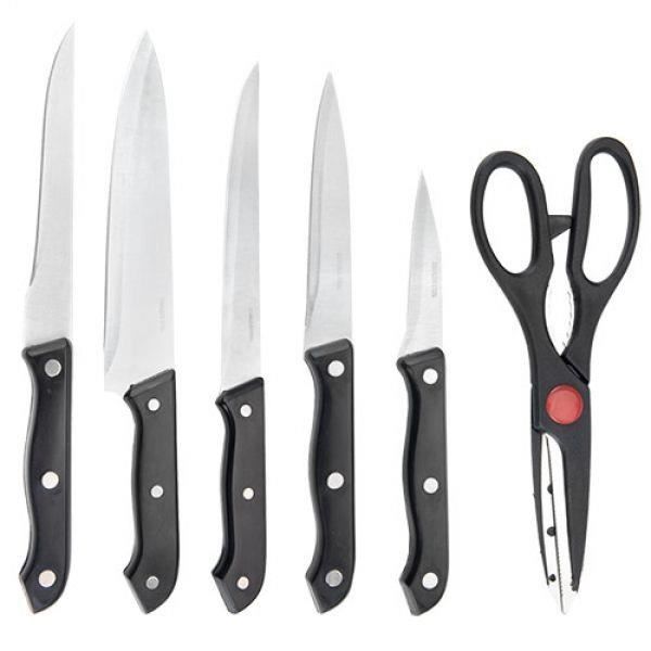 Jeu de Couteaux avec Support en Bois