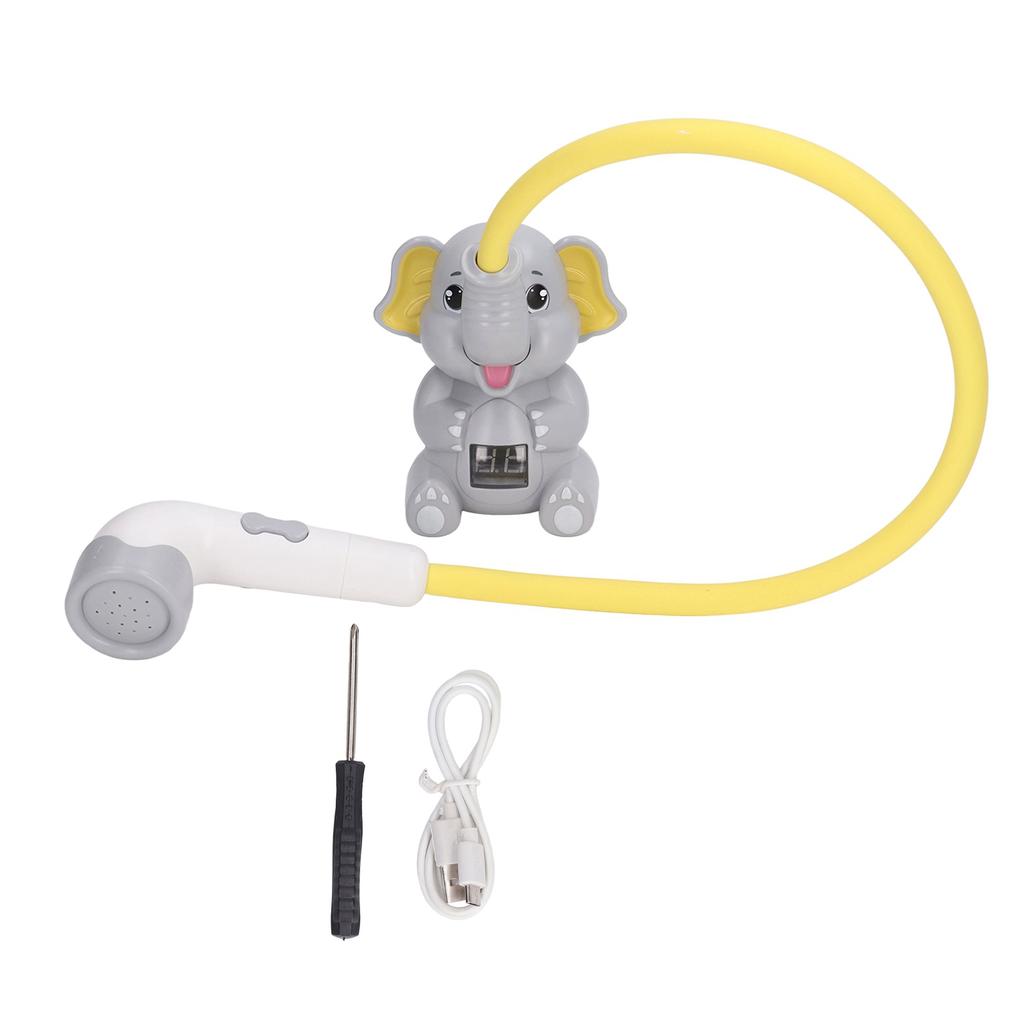 Babybadewanne Duschkopf mit Thermometer Tierförmiges IPX7 wasserdichtes flexibles Schlauch-Wassersprühspielzeug