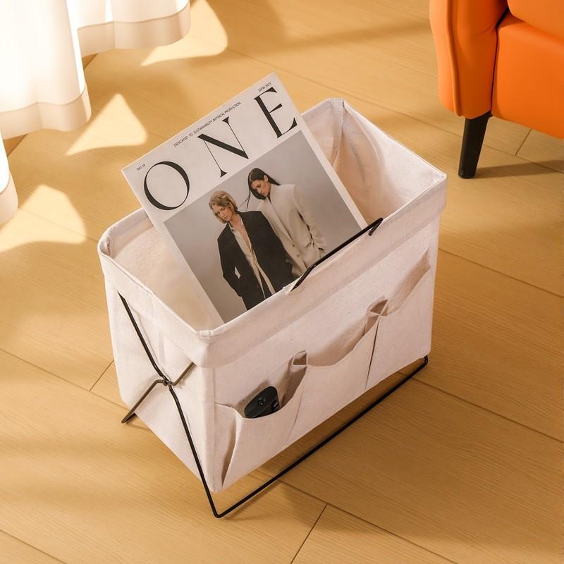 Modern Minimalist Storage Basket With Cotton Linen Material For Home Office Organizing And Toy Storage