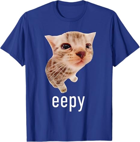 Eepy Cat Silly Sleepy Cat Meme TShirt Womens Fashion Kitty Lover Graphic Outfit Cartoon Comics Street Saying Tee Unique Gift