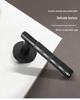 Black Knurled Magnetic Silent Door Handle with Lock for Bedroom Wood Doors