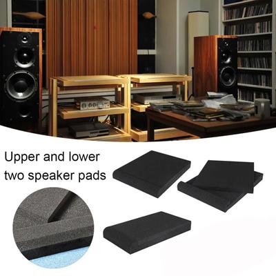 Shockproof Studio Monitor Isolation Pads Black Soundproof Sound Reinforcement Cushion Acoustic Foam High Density Anti-slip Mat