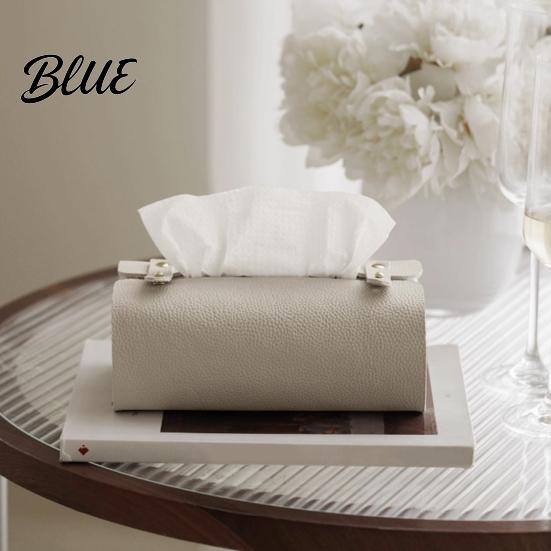 Household Tissue Box Faux Leather Box Minimalist Napkin Holder for Living Bedroom Container Room Desk Decorative Dispenser Cover Facial Tissues