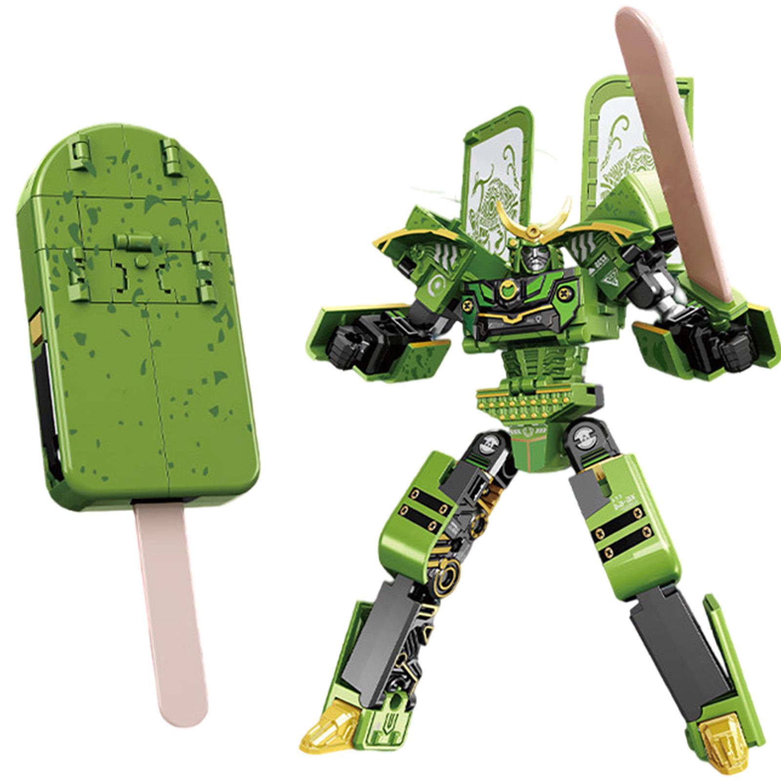 

Robot Transform Action Figure Reusable Creative Deformation Models Early Educational Brain Blocks for Kids & Adult Birthday Gift зелений