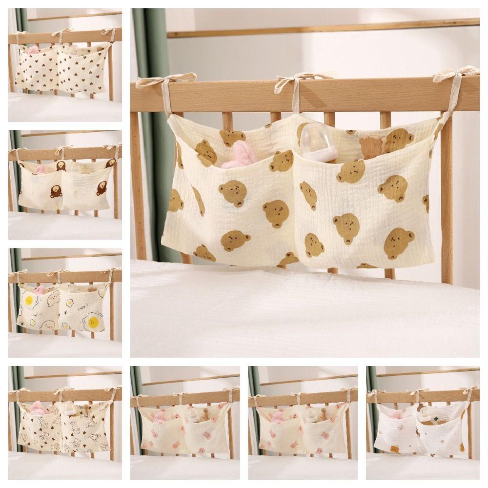 Portable Diaper Storage Bag Multi-Function Baby Bedside Bag Crib Hanging Storage Bag  Baby Newborn