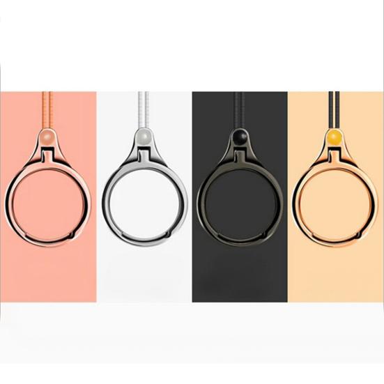 2 In 1 Metal Cell Phone Lanyard Finger Ring Multifunction Mobile Phone Holder