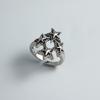 925 Silver Rings for Women Couple Minimalist Handmade Simple Retro Big Star Ring Fine Jewelry Gift Prevent Allergy