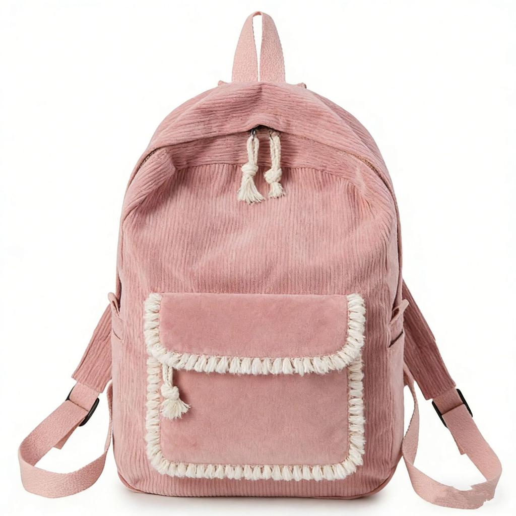 Schoolbag1011 new corduroy women's bag backpack Korean version fashion personalized backpack popular bag