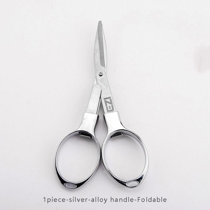 Multi Functional 8 Shaped Retractable Folding Scissors Stainless Steel Scissors Portable Outdoor Travel Scissors