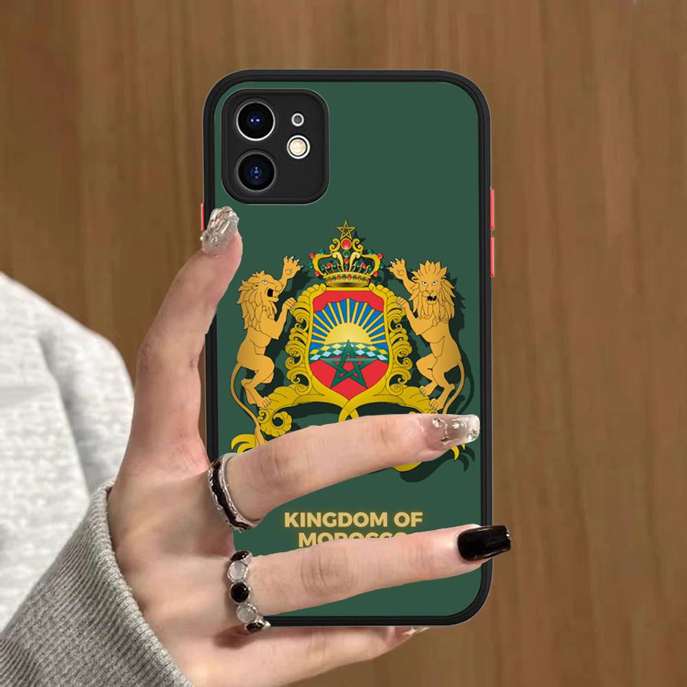 

Карта и флаг Марокко Матовый защитный чехол для IPhone 16 15 14 13 12 11 Pro Max X XS MAX Защитный чехол iphone 15pro max