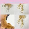 Stylish Asymmetrical Circle Earrings For Women 2023 Summer Trendy Alloy Long Geometric Jewelry