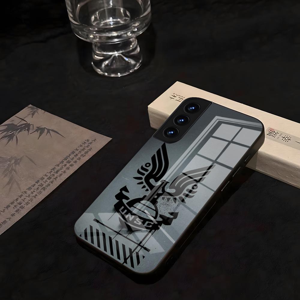 

Hot U-UNSC Pattern Phone Case For Samsung S 25 26 24 23 22 21 Ultra 10 Plus A16 Pro Fe 20 Note 34 S30 Glass Shockproof Samsung s22