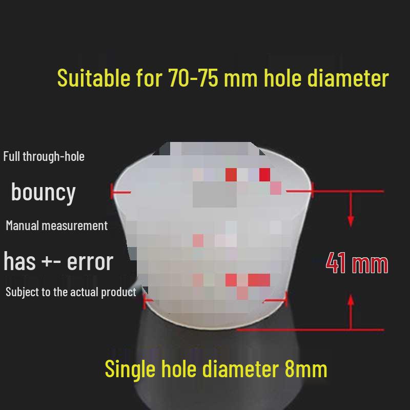 Silicone Rubber Seal Plug for Test Tubes & Drains with Hole