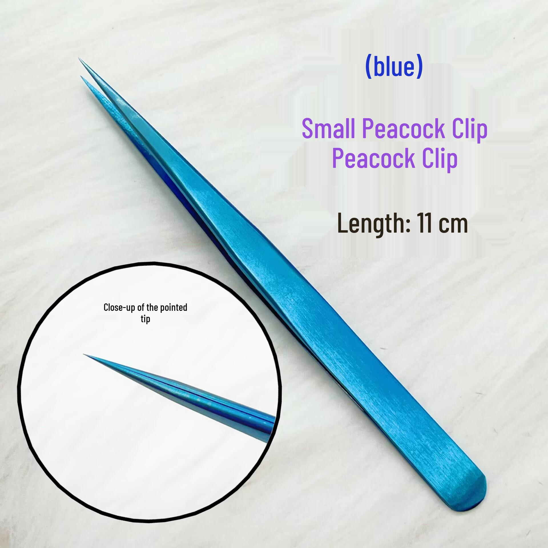 Iridescent High Precision Colored Eyelash Extension Tweezers - Small Straight Tweezers for Blooming & Planting