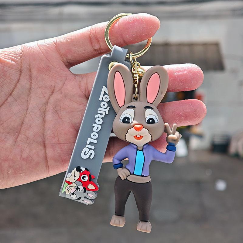 Cartoon Zootopia Keychain Cute Couple Bag Charm Car Keychain Promotional Gift