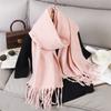 Luxury 2 Colours Cashmere Scarf Women Autumn Winter Shawl Pashmina Handkerchief Lady Pareo Soft Outdoor Windproof Travel Bufanda