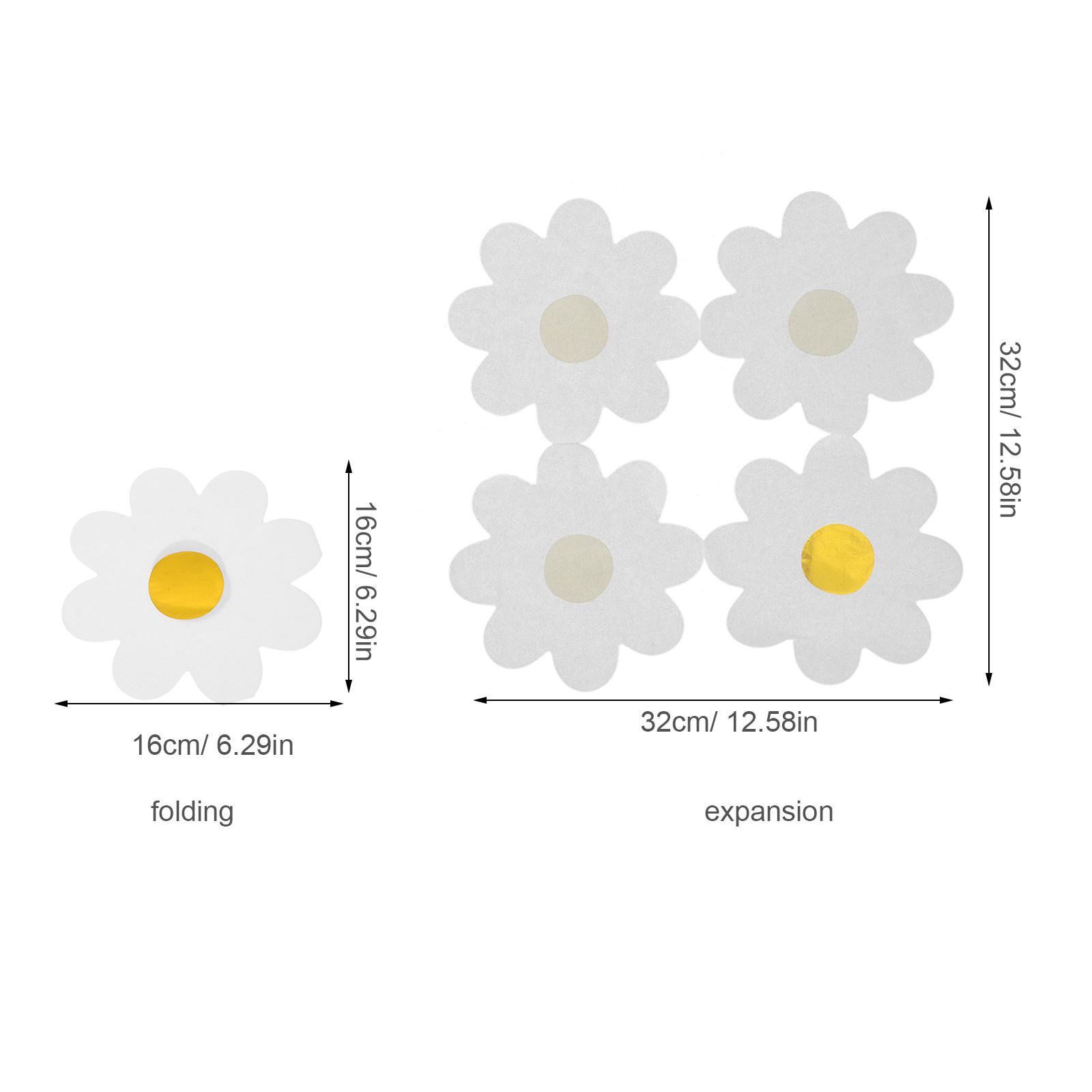 

40 Sheets Spring Floral Napkins Daisy Pattern Party Supplies for Birthday Gathering Bridal Shower Outdoor Event Decor білий