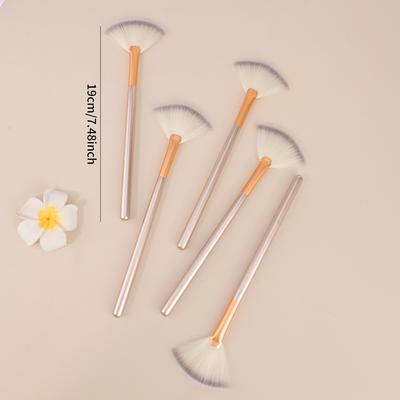 New Practical Facial Brushes Fan Makeup Brushes Soft Portable Mask Brushes Cosmetic Tools for Ladies Girls Nail Charm Beaut