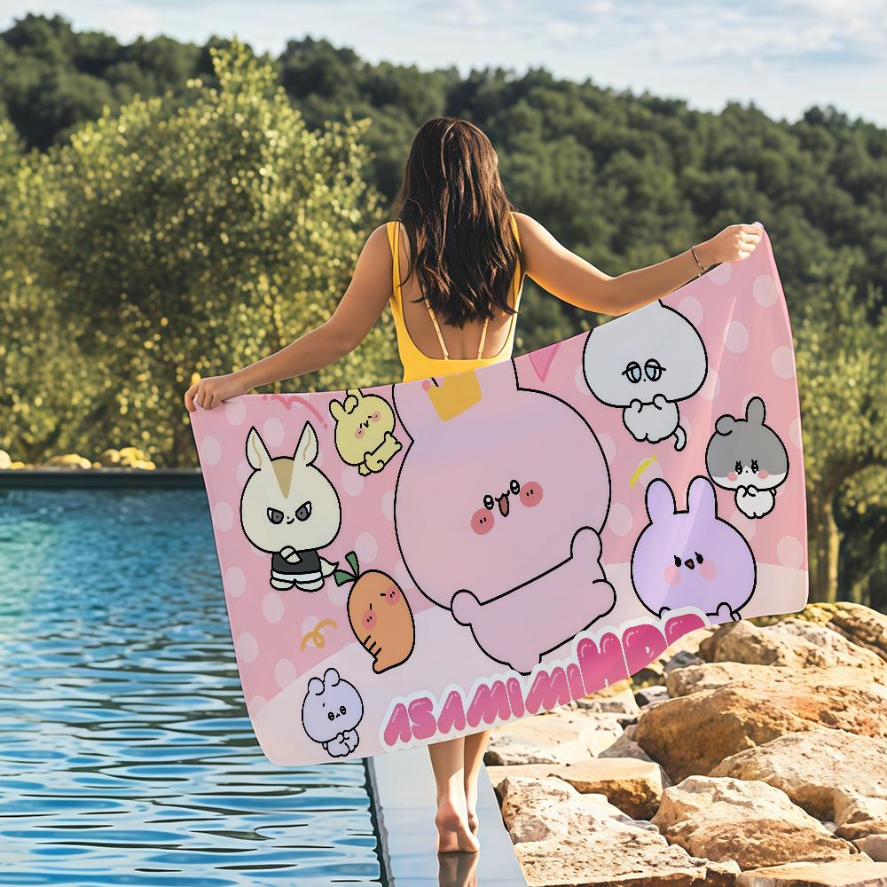 Cute Asamimichan Towel Yoga Gym Yoga Gym Lightweight Portable for Swimming Beach Travel Sports Accessories Sandproof