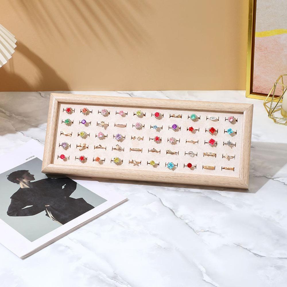 Velvet Fashion Jewelry Trays 50 Slot Stud Earrings Storage Rack Jewelry Storage Pallet  Show Case