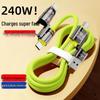 4-in-1 Fast Charging & Data Cable for Apple, Type-C, Huawei, OPPO, Xiaomi, Honor, Car Charger Compatible