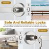 Door Handle with Lock, Reversible Door Handles, Privacy Door Lever, Internal Door Handle Knob Sets, Security Door Lock Set, Entry Door Lever with Keys