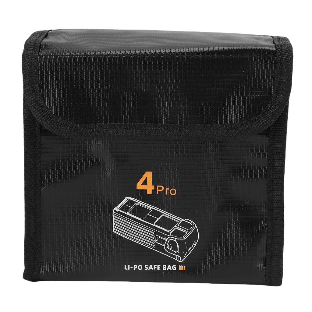 Battery Explosion Proof Bag Fit for Mavic 4 Pro Flame Retardant Touch Fastener Closure 3 Battery Capacity Storage Pouch