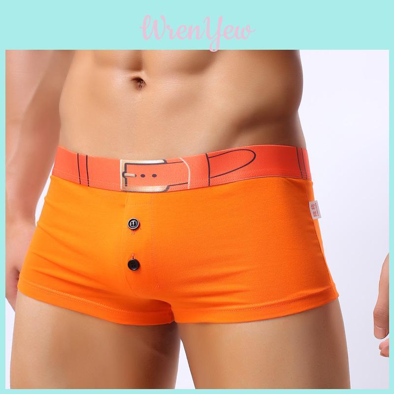 Premium Quality Men 3d Print Underwear Featuring Button File Open Bulge Design For Ultimate Comfort