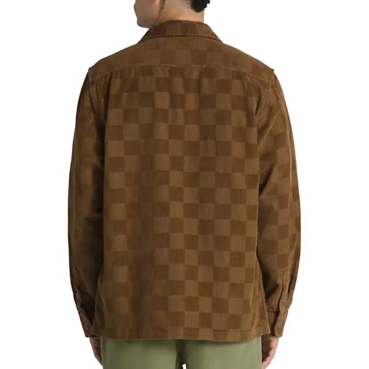 Vans Woll Shirts Men's Brown Lapel Moderate Shirt VN0008GP0E0