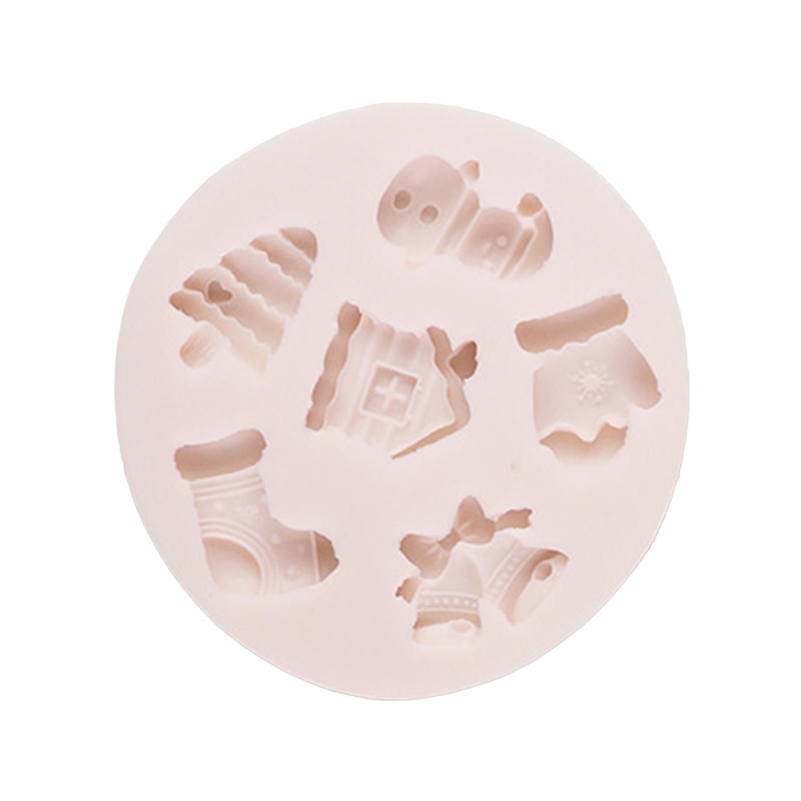 

Рождественский Санта Силиконовые формы для помадки Формы для тортов из помадки Изготовление кондитерских изделий Формы для шоколада Инструмент для украшения выпечки с антипригарным покрытием B белый