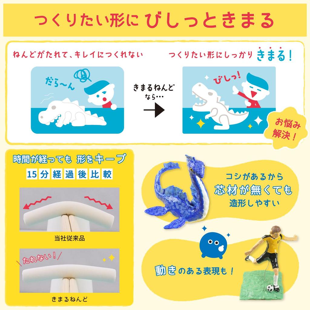 Sakura Lightweight Paper Kimaru 4 with Storage Cray-Pas Clay, Nendo, Large, 100g, Pieces, Bag, KN-L(4)