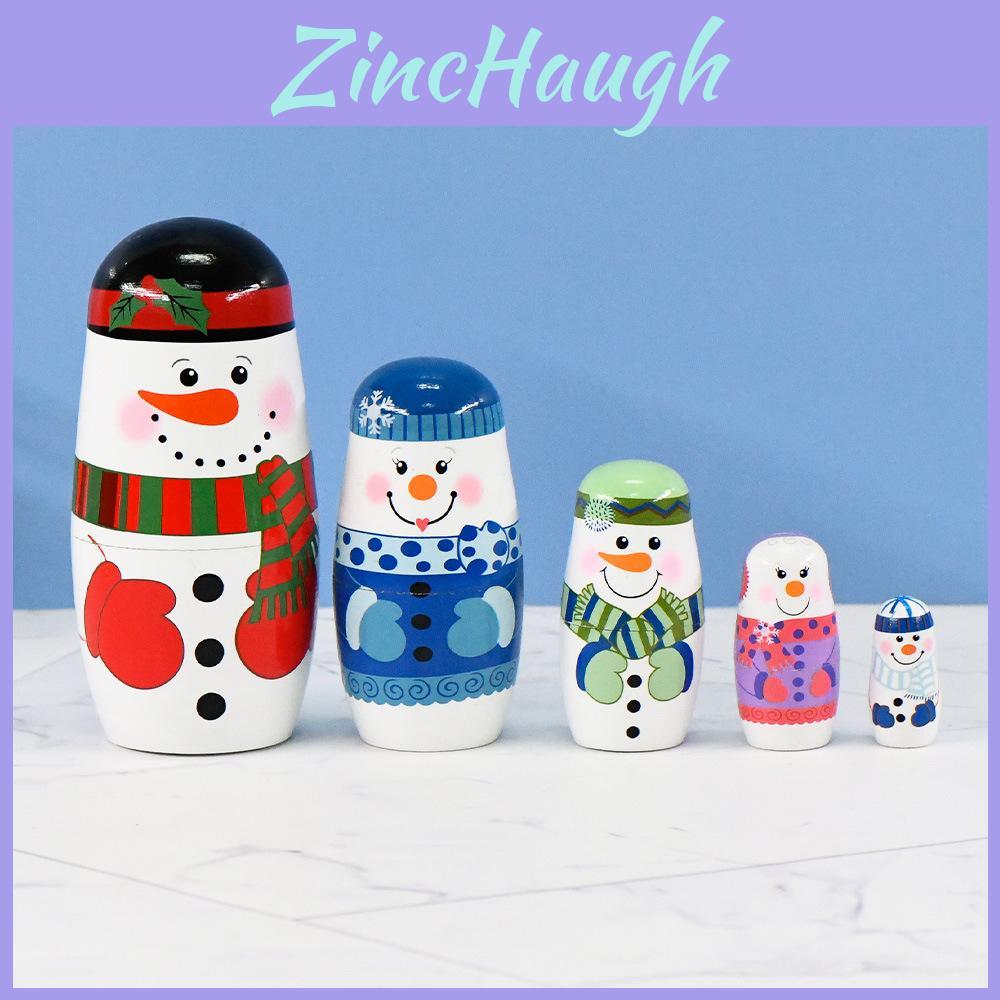 Charming Russian Wooden Matryoshka Doll Set Five Layers Perfect For Home Decor Gifts