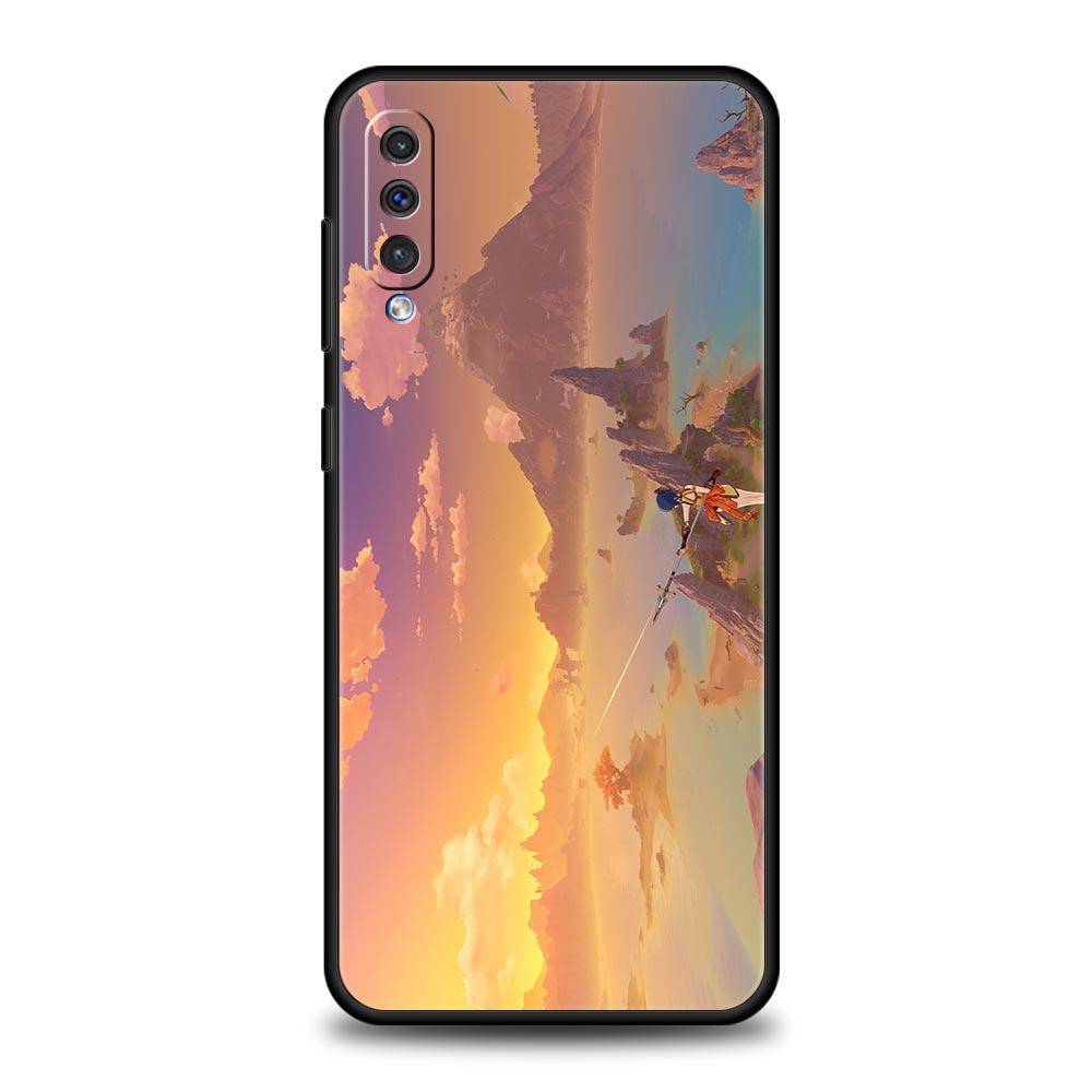 Etui na telefon Genshin Impact landscape do Samsung A54 A52 A14 A50 A70 A10 A30 A40 A20S A20E A02S A12 A22 A34 A42 A32 5G A04s